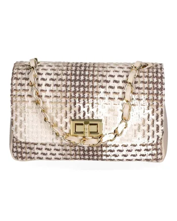 Geanta crossbody cu bareta convertibila, Maro