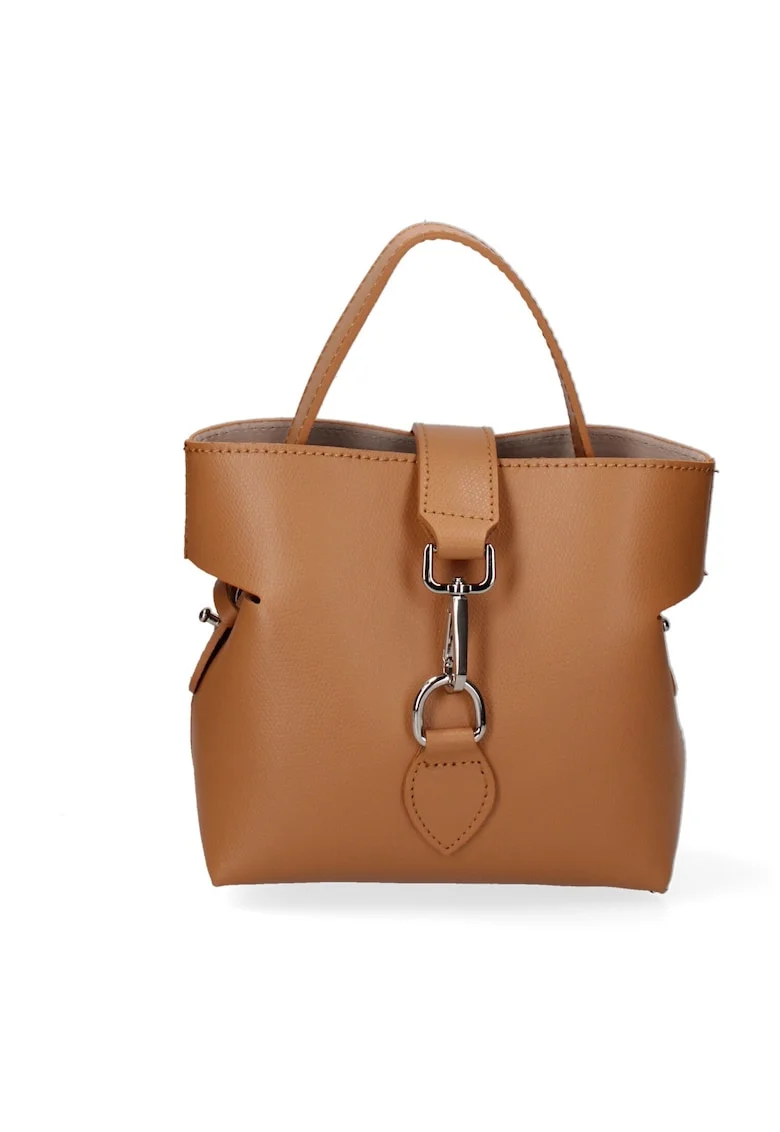 Geanta crossbody de piele, Maro cognac