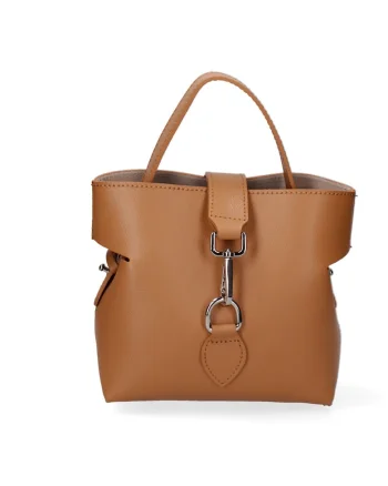 Geanta crossbody de piele, Maro cognac