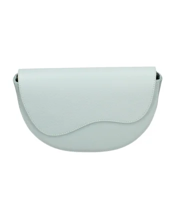 Geanta crossbody de piele, Albastru deschis