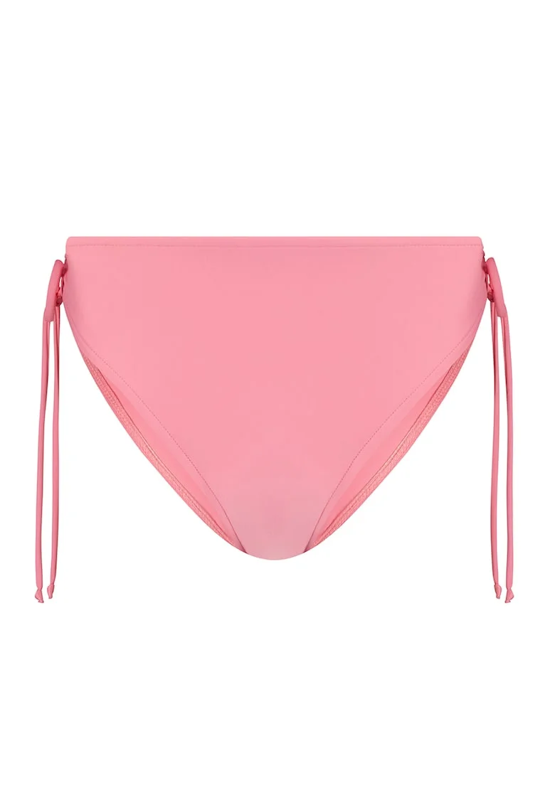 Slip cu model uni si snururi laterale de ajustare, Roz deschis