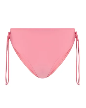 Slip cu model uni si snururi laterale de ajustare, Roz deschis