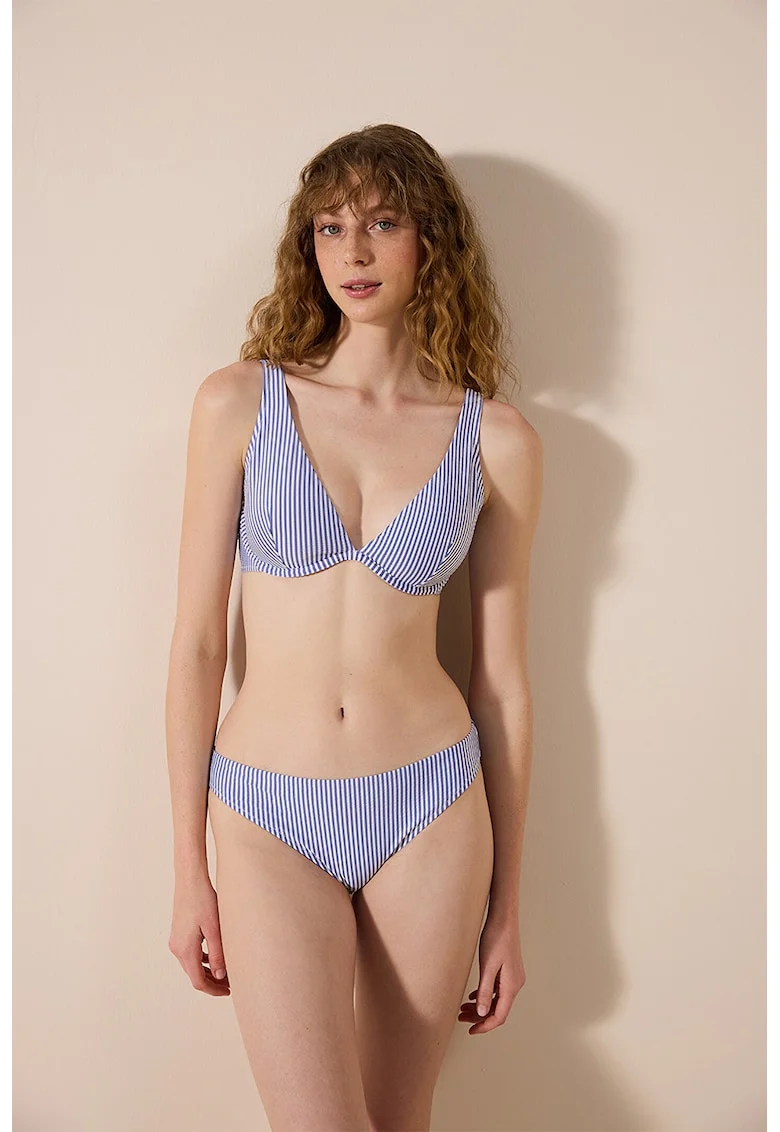 Slip cu model in dungi, Albastru lavanda