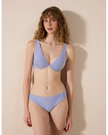 Slip cu model in dungi, Albastru lavanda