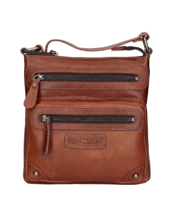 Geanta crossbody de piele, Maro inchis