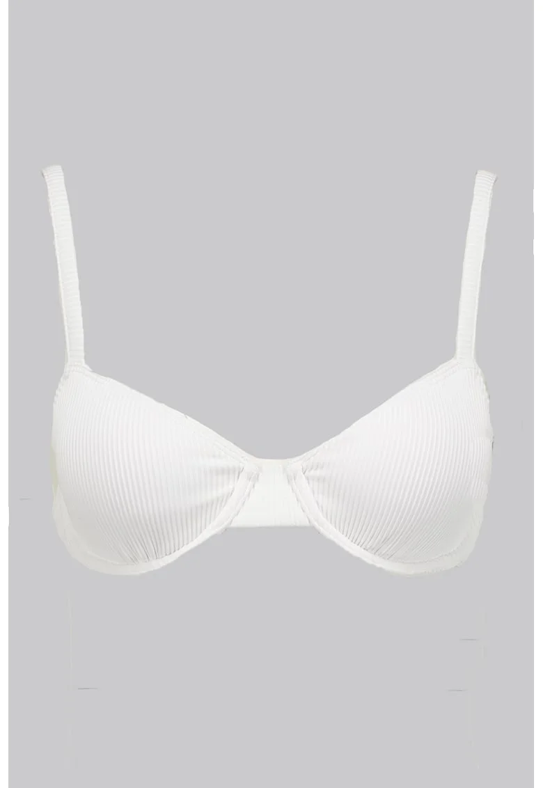 Sutien de baie striat Love The Muse, Alb optic