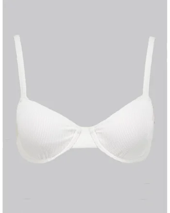 Sutien de baie striat Love The Muse, Alb optic