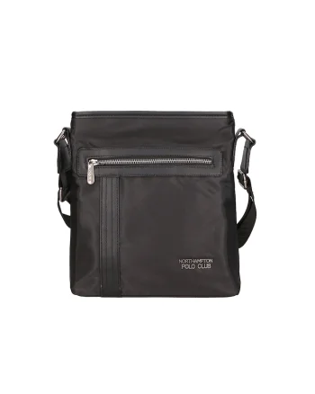 Geanta crossbody cu logo, Negru