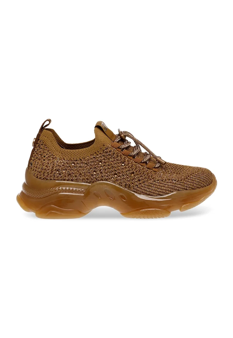 Pantofi sport slip-on din plasa cu strasuri Meter, Caramel