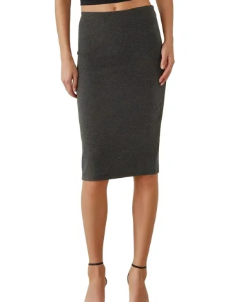 Fusta bodycon dama  nylon/viscoza, gri