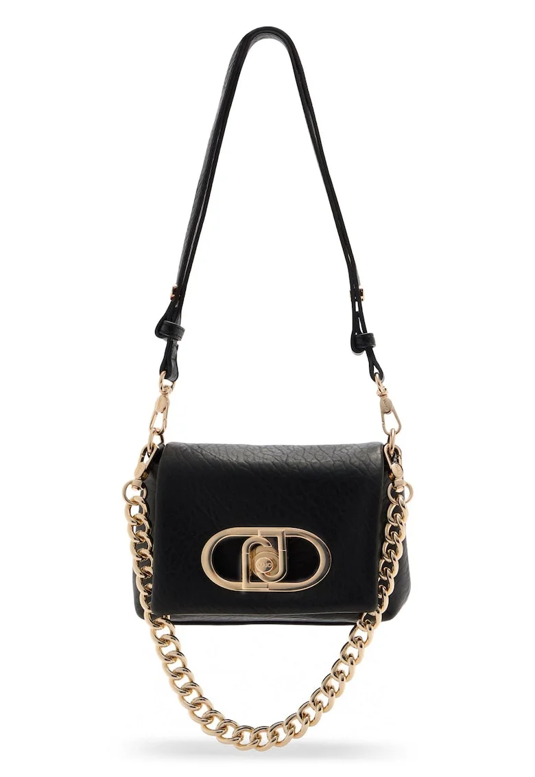 Geanta crossbody cu maner detasabil de lant Lapuffy, Negru