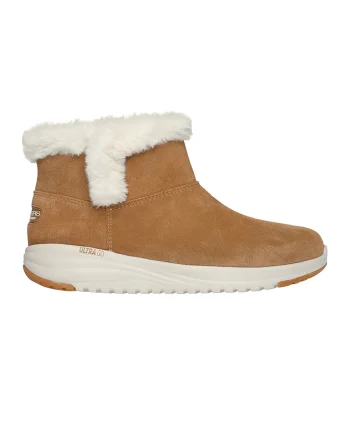 Ghete slip-on impermeabile On The Go, Alb/Caramel