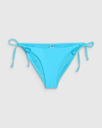 Slip de bikini  turcoaz, elastic, talie medie, sintetic