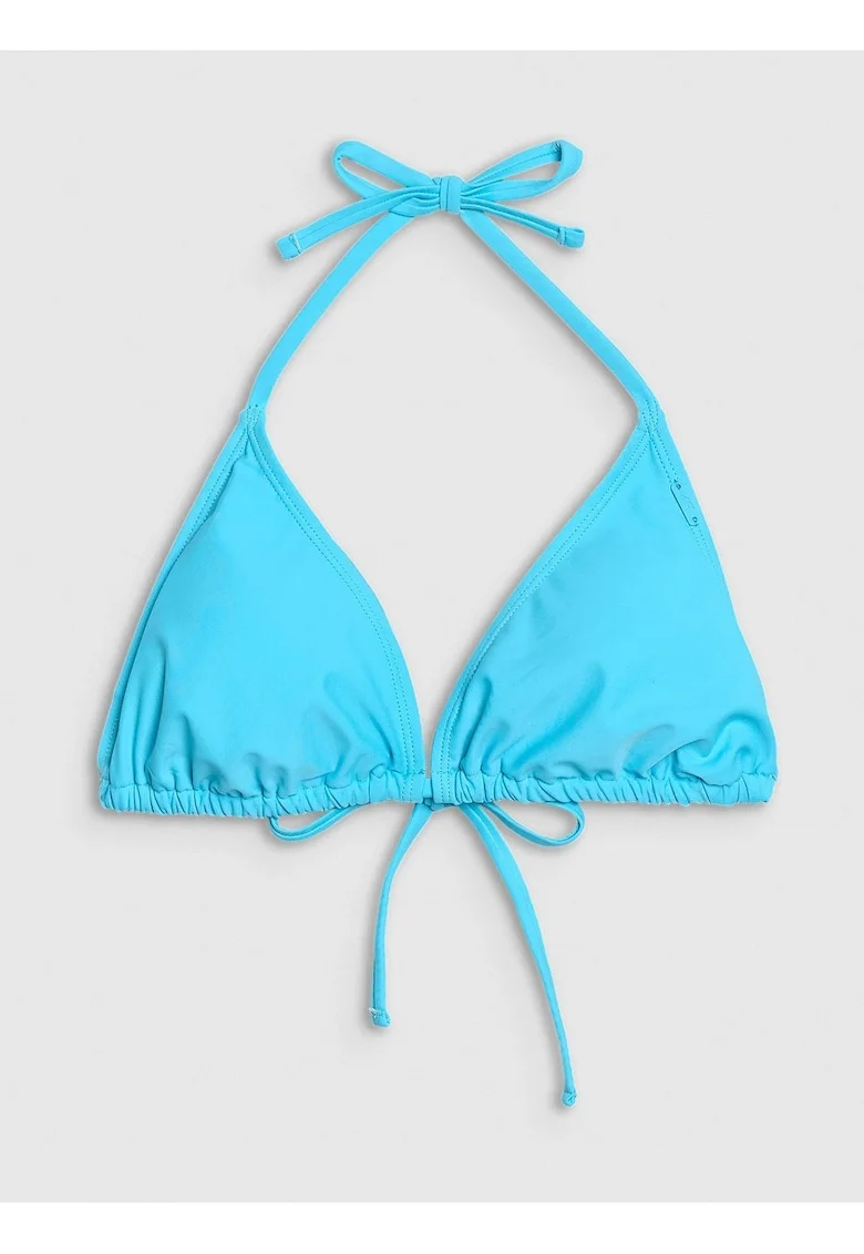 Sutien de bikini  turcoaz, elastic, cupe triunghiulare, sintetic