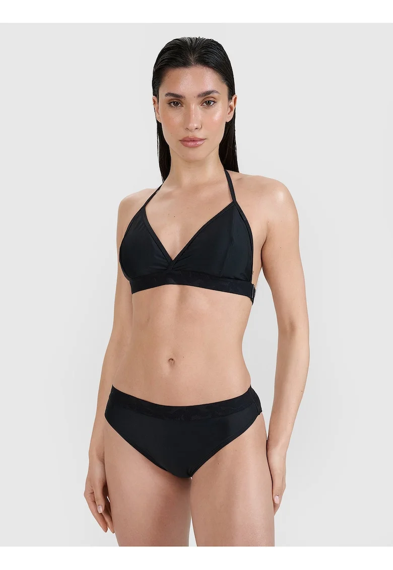 Sutien de bikini  negru, design clasic, cupe detasabile, material sintetic