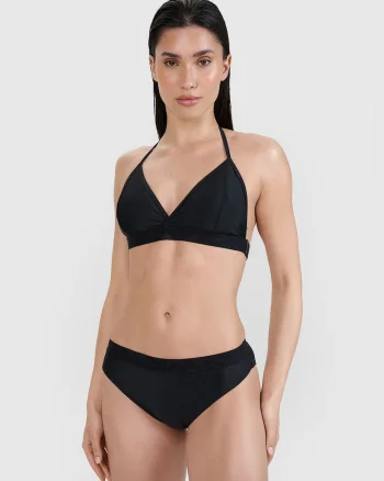 Sutien de bikini  negru, design clasic, cupe detasabile, material sintetic