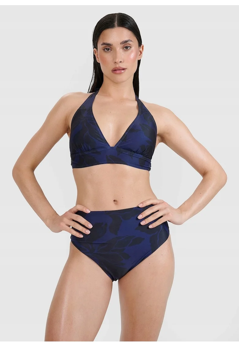 Sutien de bikini dama  model halter, violet, material sintetic, cupe detasabile