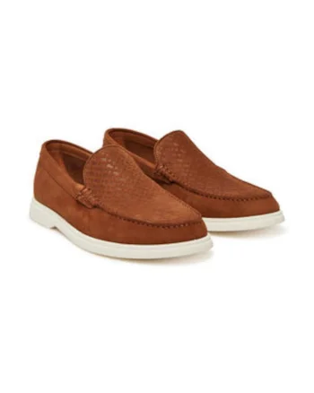 Pantofi barbati,  piele naturala, maro, slip-on