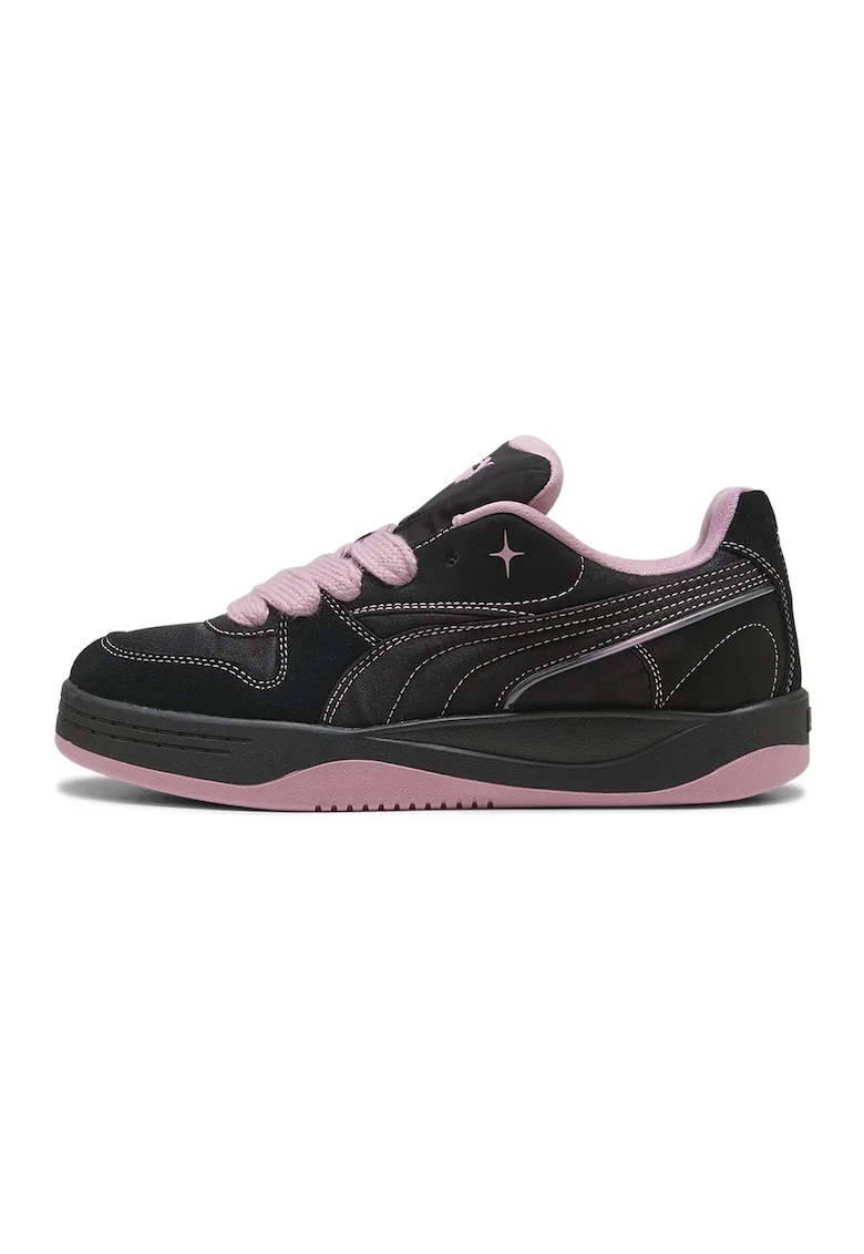 Pantofi sport Park Luna cu cusaturi contrastante, Negru/Roz deschis
