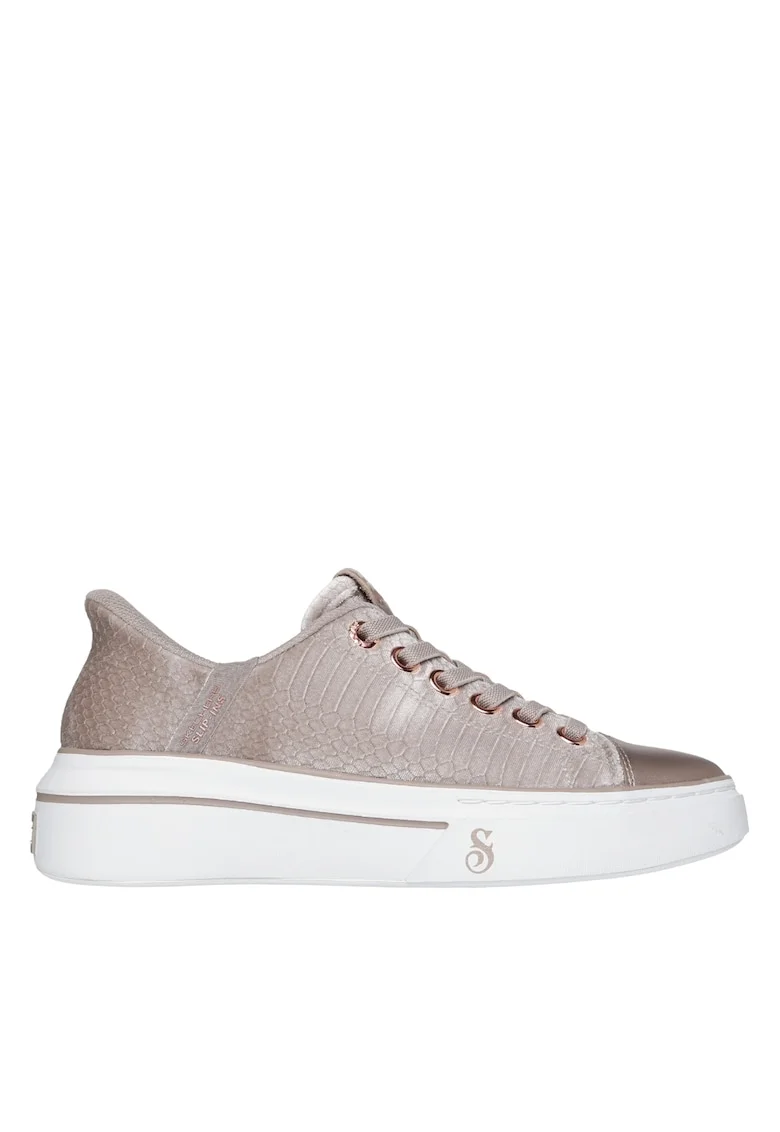 Pantofi sport, dama,  SLIP-INS SNOOP ONE– VELVET SNOOP, 186037-TPE, Bej, textil
