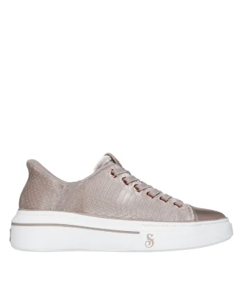 Pantofi sport, dama,  SLIP-INS SNOOP ONE– VELVET SNOOP, 186037-TPE, Bej, textil