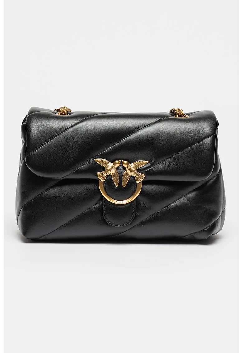 Geanta crossbody de piele Love Classic, Negru