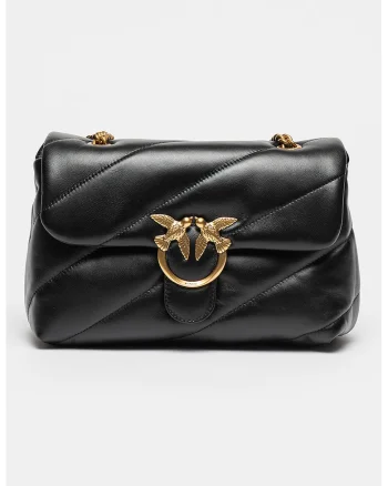 Geanta crossbody de piele Love Classic, Negru