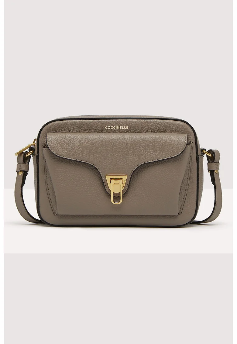 Geanta crossbody de piele Beat Soft, Maro taupe
