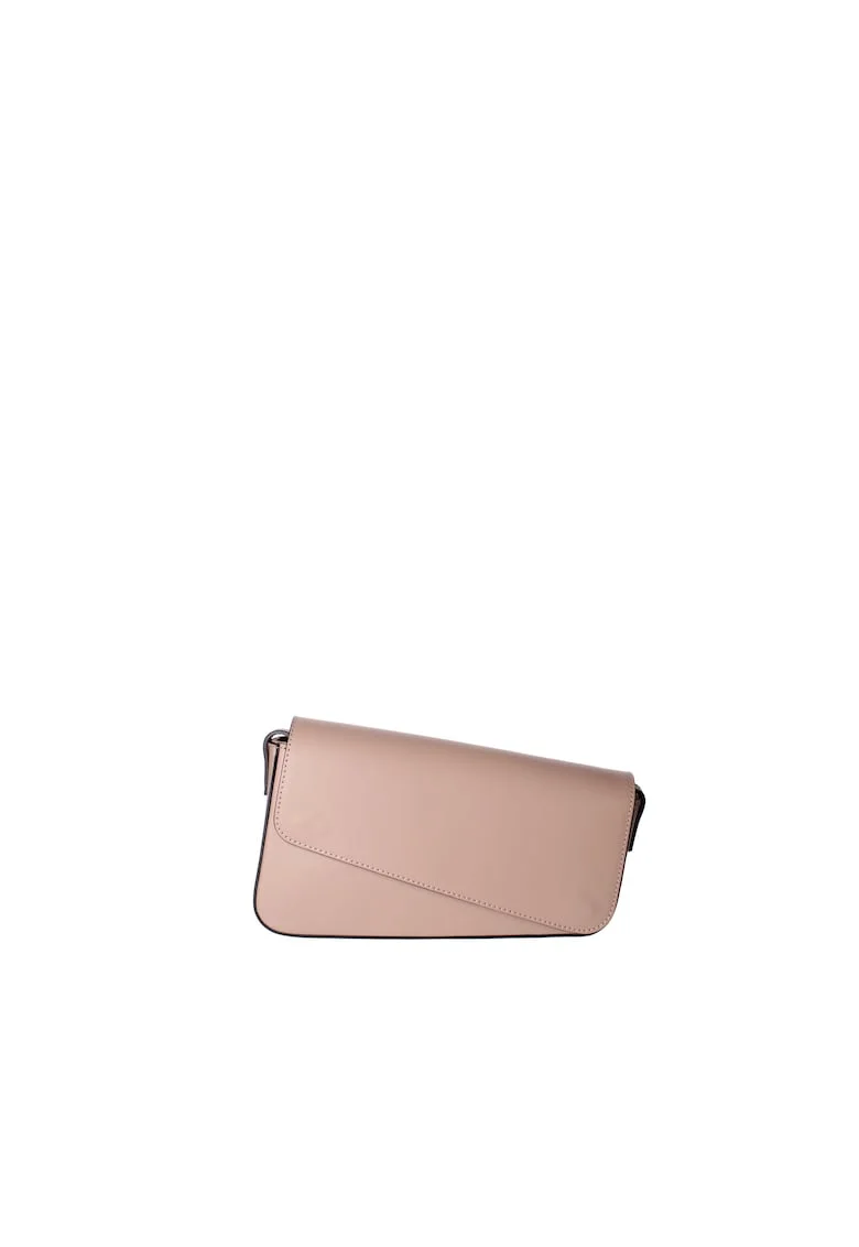 Geanta crossbody din piele 24877, Maro taupe