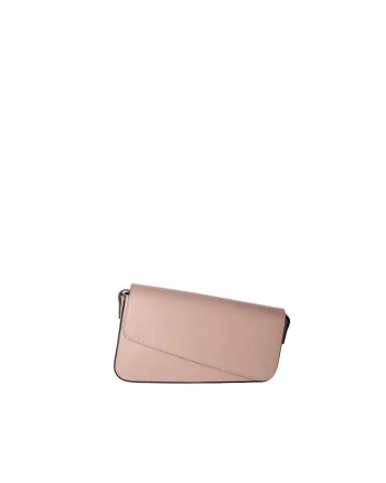 Geanta crossbody din piele 24877, Maro taupe