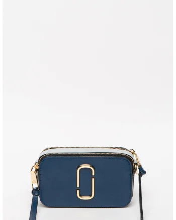 Geanta crossbody eleganta, Auriu/Albastru inchis