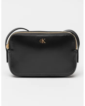 Geanta crossbody de piele ecologica cu bareta ajustabila, Negru