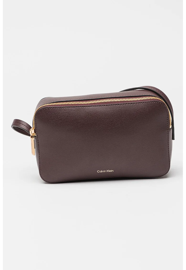 Geanta crossbody de piele ecologica cu bareta ajustabila Foil, Violet aubergine