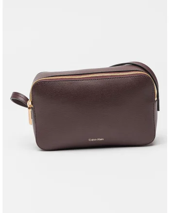 Geanta crossbody de piele ecologica cu bareta ajustabila Foil, Violet aubergine