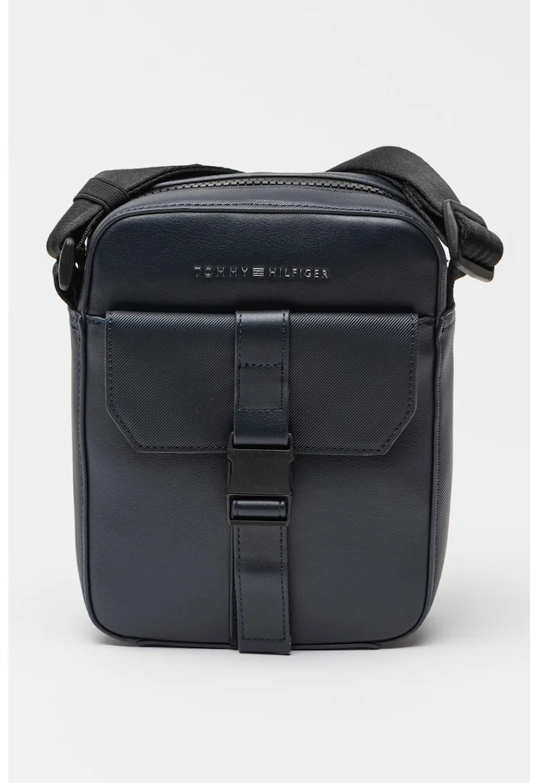 Geanta crossbody de piele ecologica cu catarama, Bleumarin