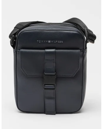Geanta crossbody de piele ecologica cu catarama, Bleumarin