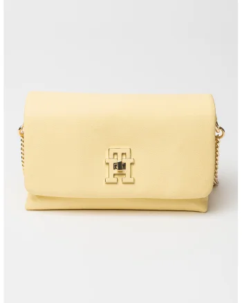 Geanta crossbody cu logo, Galben