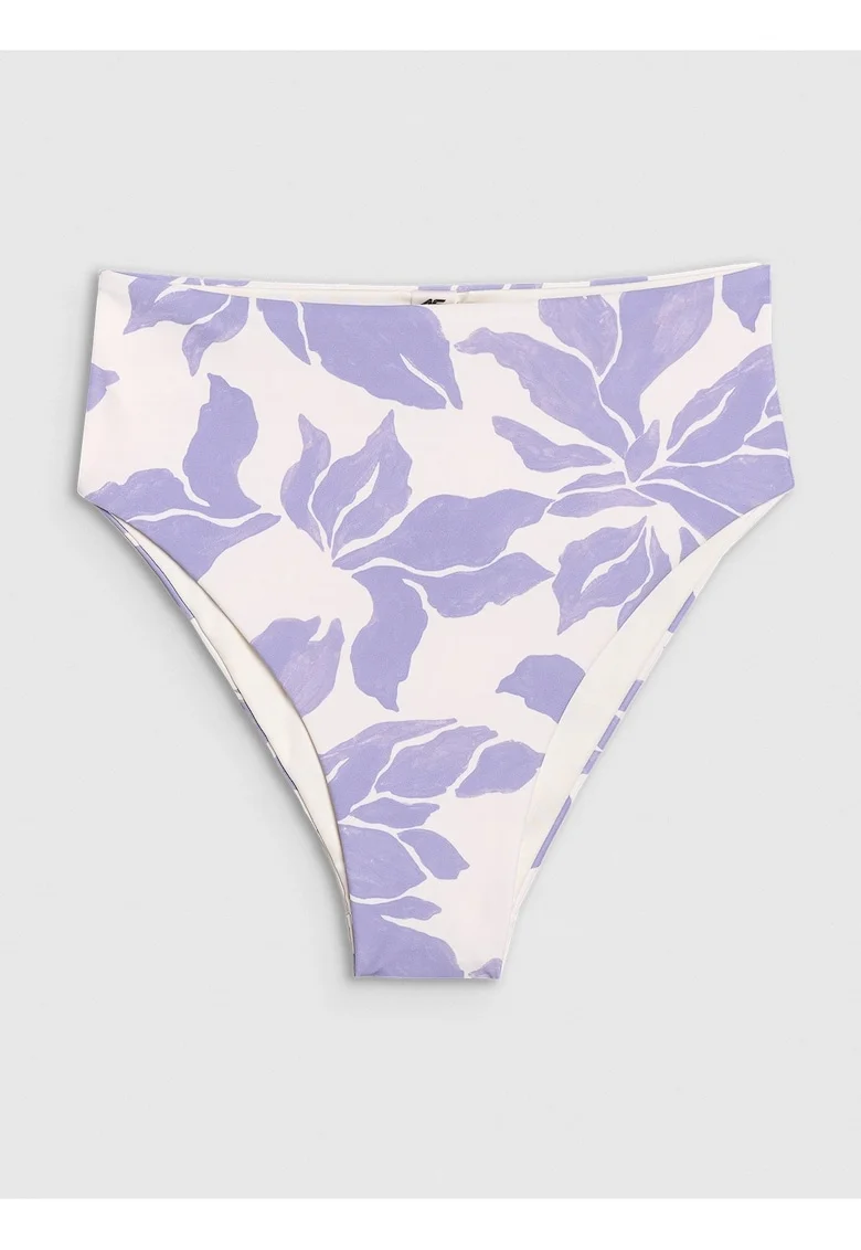 Slip de bikini  violet, elastic, talie inalta, sintetic