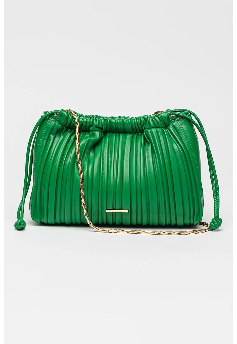Geanta crossbody din piele ecologica, Verde