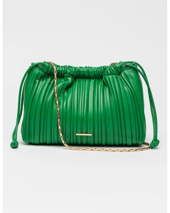 Geanta crossbody din piele ecologica, Verde