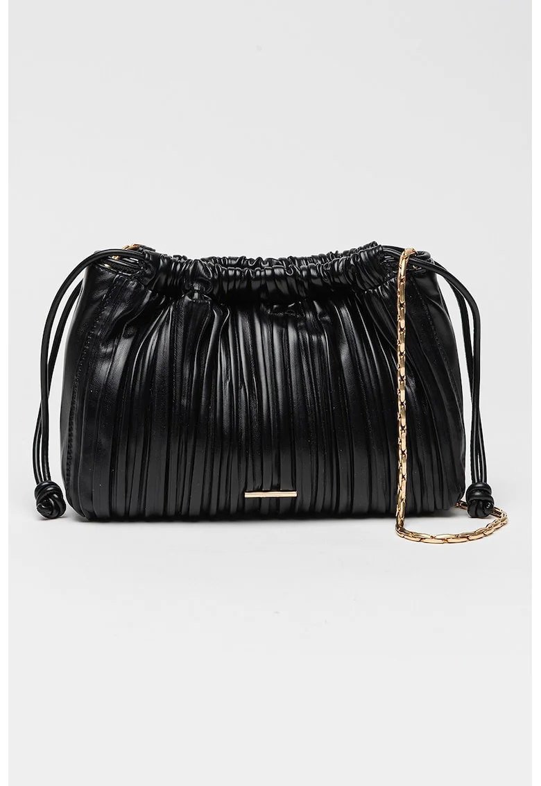 Geanta crossbody din piele ecologica, Negru