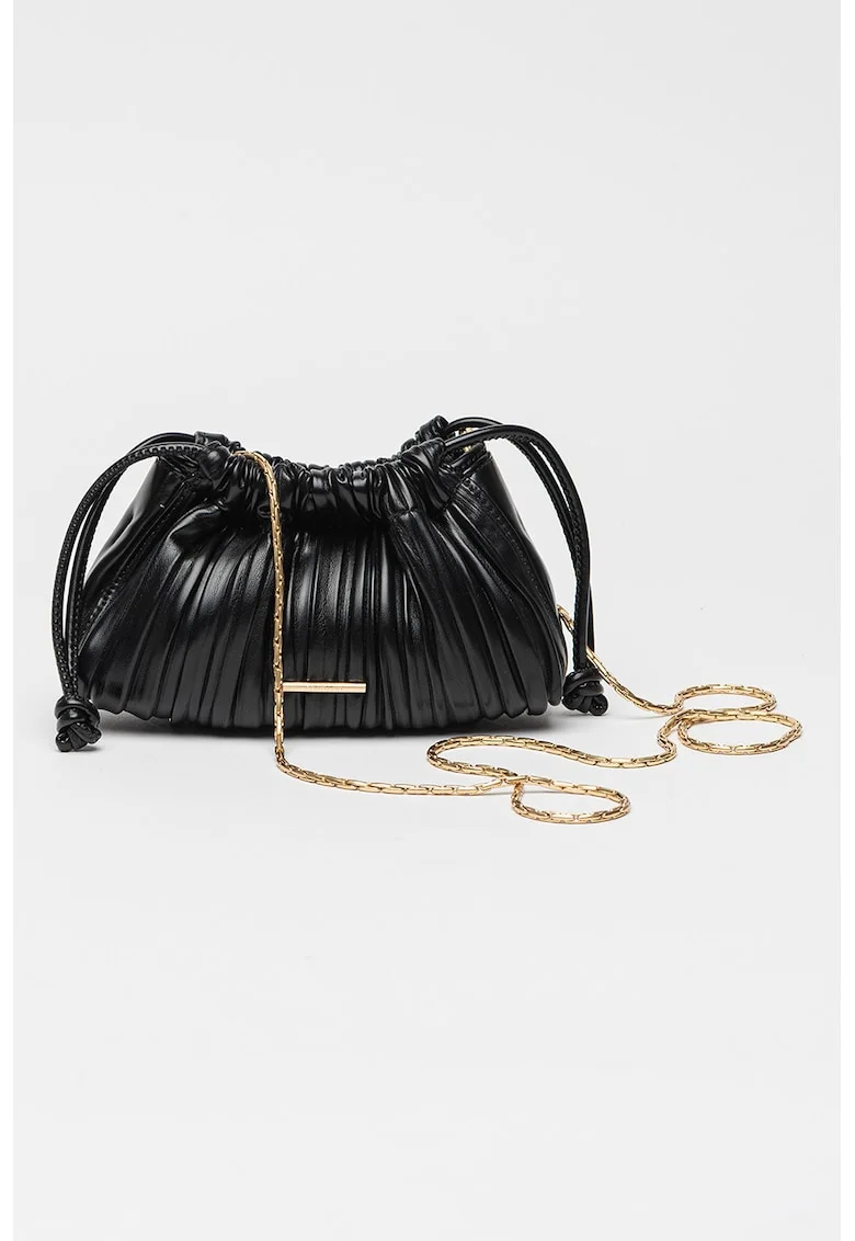 Geanta crossbody din piele ecologica, Negru