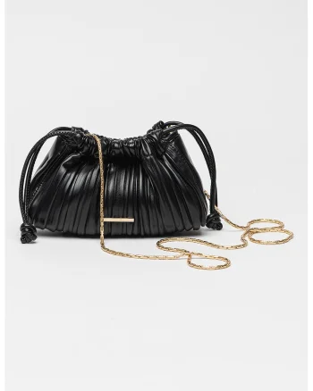 Geanta crossbody din piele ecologica, Negru