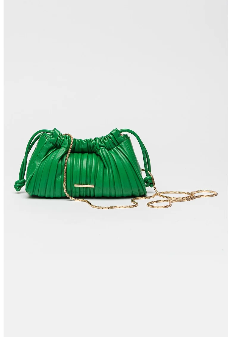 Geanta crossbody din piele ecologica, Verde