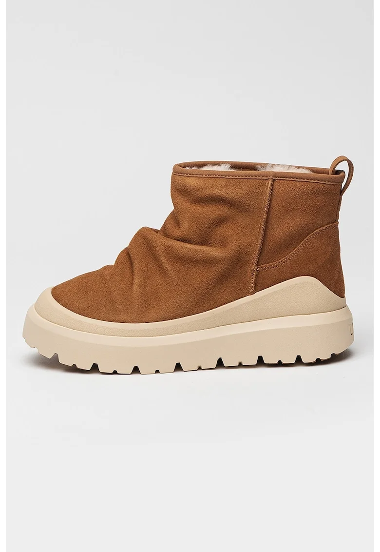 Ghete slip-on de piel eintoarsa cu garnituri sintetice Heritage Utility, Caramel