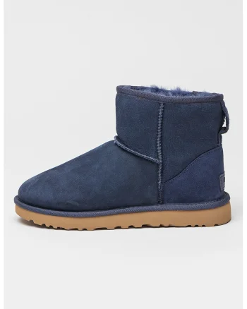 Ghete slip-on cu finisaj rezistent la apa, din piele intoarsa Classic Mini II, Albastru ultramarin/Bleumarin