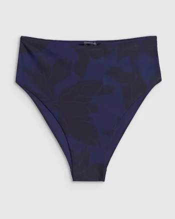 Slip de bikini  violet, elastic, talie inalta, sintetic,