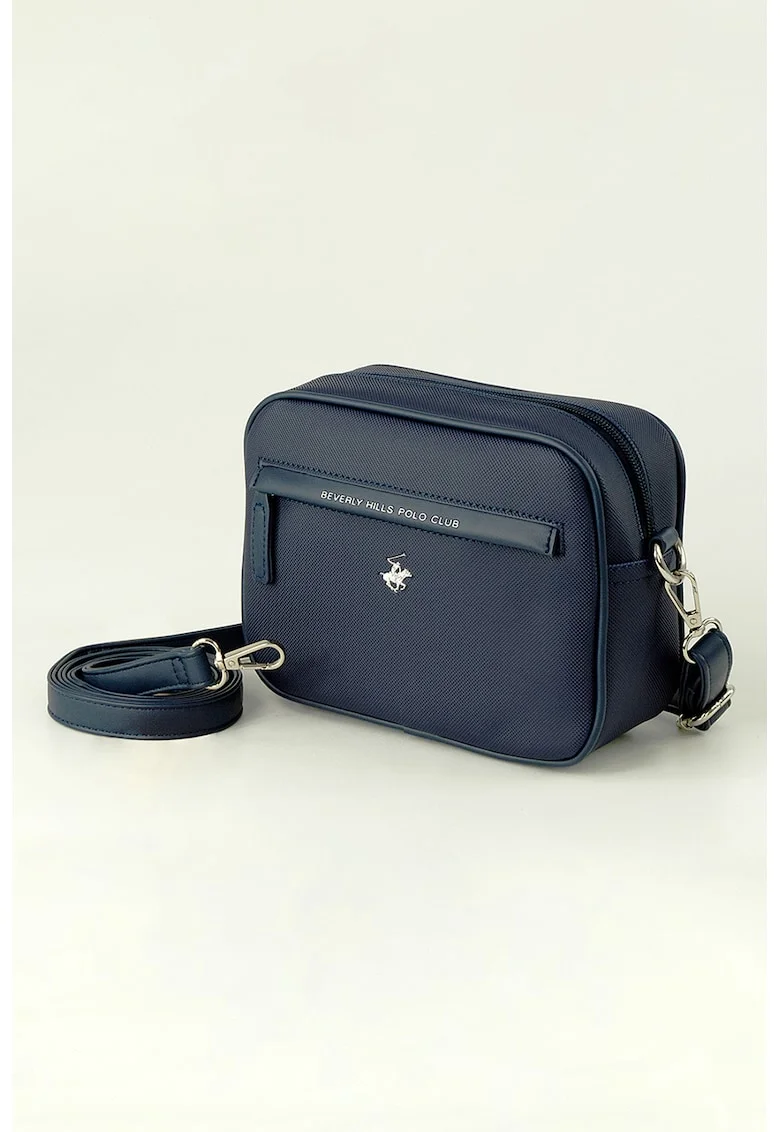 Geanta crossbody de piele ecologica, Bleumarin