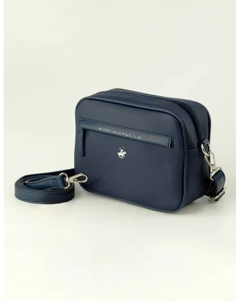 Geanta crossbody de piele ecologica, Bleumarin