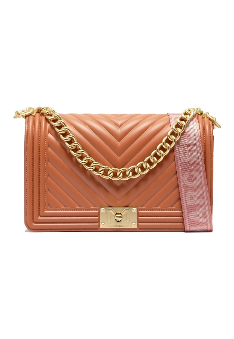 Geanta crossbody cu bareta din lant, Multicolor